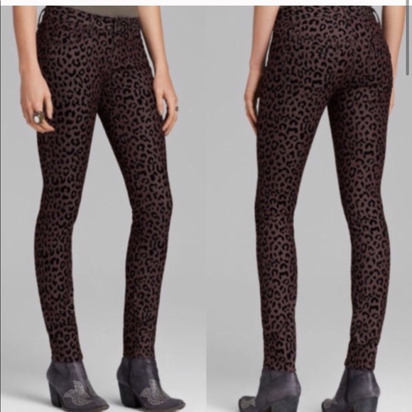 Free People Denim - Free People Leopard Skinny Jeans